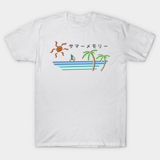 Aesthetic Summer Memory Retro Beach T-Shirt